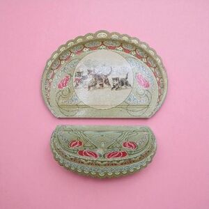 Helena Maguire Design Vintage Tin Lithiograph Art Deco Crumb Catcher.